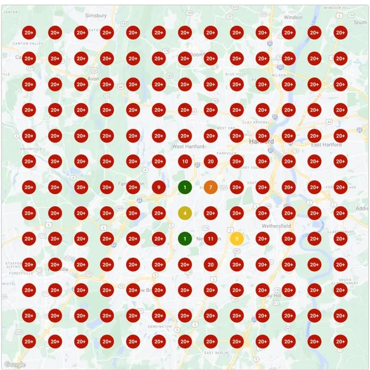 Grid scan for “certified financial planner” at 3:39 PM