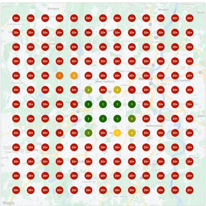 Grid scan for “financial planner” at 3:39 PM
